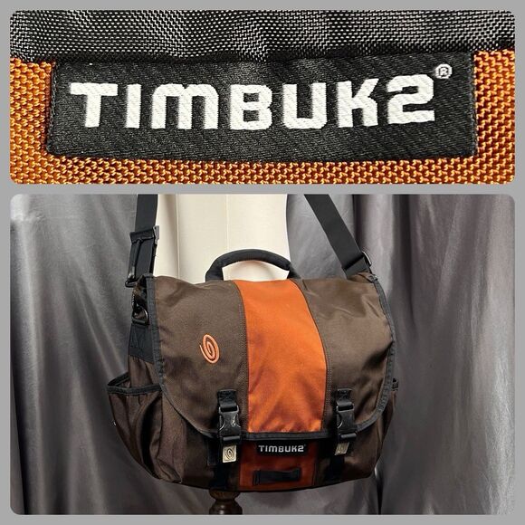 Timbuk2 Classic Messenger Bag Medium Brown Laptop Commuter Padded Pockets School - Picture 1 of 17